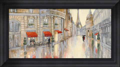 Framed Touring Paris Couple Print