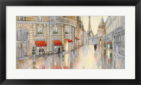 Framed Touring Paris Couple Print