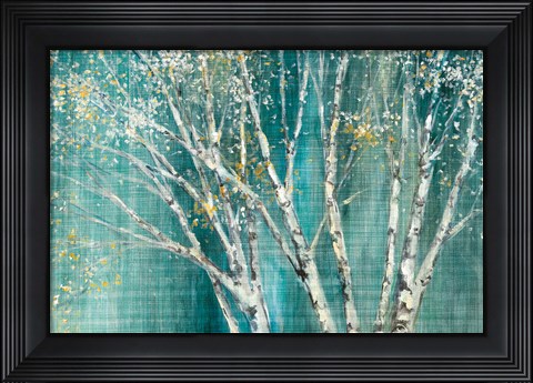 Framed Blue Birch Horizontal Print