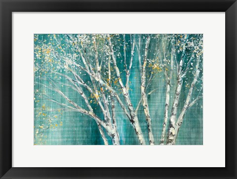 Framed Blue Birch Horizontal Print