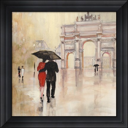 Framed Romantic Paris II Print