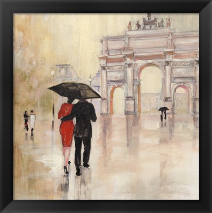 Framed Romantic Paris II Print