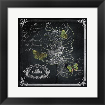 Framed Chalkboard Botanical II Print