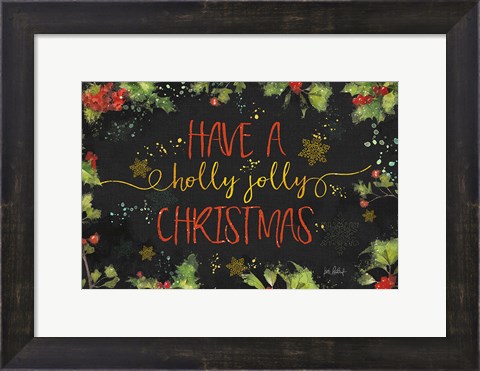 Framed Christmas Sentiments I Black Print