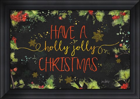 Framed Christmas Sentiments I Black Print