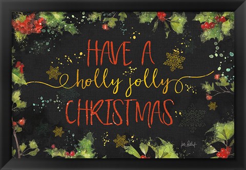 Framed Christmas Sentiments I Black Print
