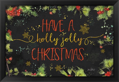 Framed Christmas Sentiments I Black Print