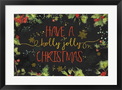 Framed Christmas Sentiments I Black Print