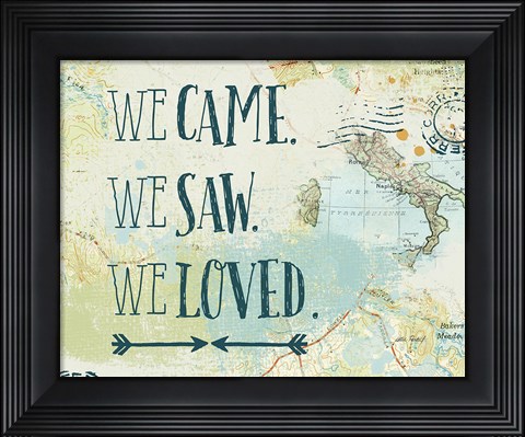 Framed Map Sentiments III v2 Print
