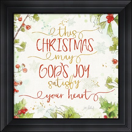 Framed Christmas Sentiments III Print