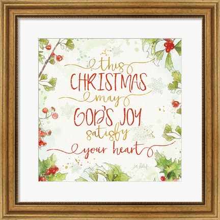 Framed Christmas Sentiments III Print