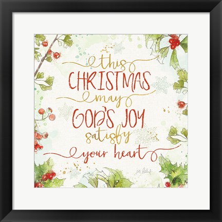 Framed Christmas Sentiments III Print