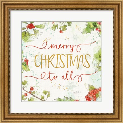 Framed Christmas Sentiments IV Print