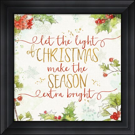 Framed Christmas Sentiments II Print