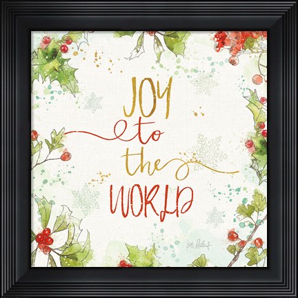 Framed Christmas Sentiments V Print