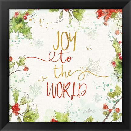 Framed Christmas Sentiments V Print