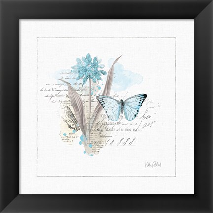 Framed Sunny Day III Aqua Print