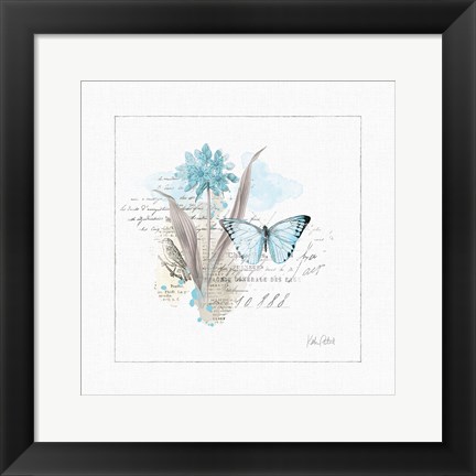 Framed Sunny Day III Aqua Print