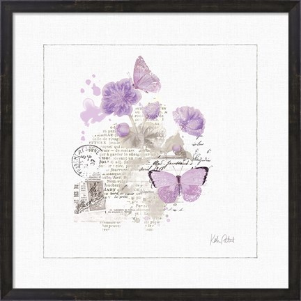 Framed Sunny Day II Purple Print