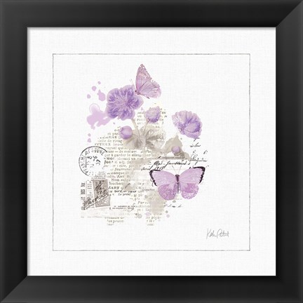 Framed Sunny Day II Purple Print