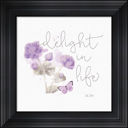 Framed Sunny Day VI Purple Print