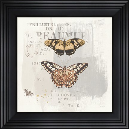 Framed En Bleu III Neutral Print
