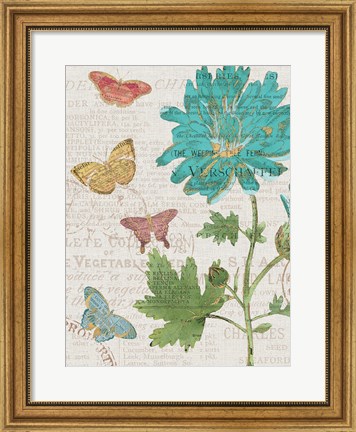 Framed Bookshelf Botanical XII Print