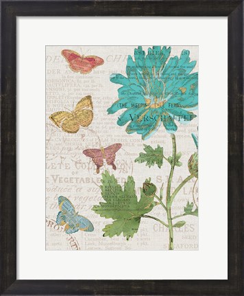 Framed Bookshelf Botanical XII Print
