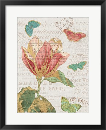 Framed Bookshelf Botanical XI Print