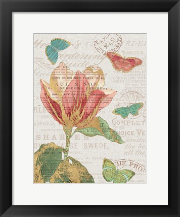 Framed Bookshelf Botanical XI Print