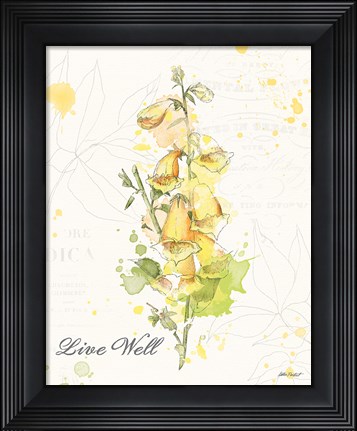 Framed Floral Splash IV Live Well Print