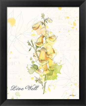 Framed Floral Splash IV Live Well Print