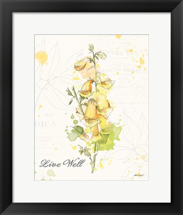 Framed Floral Splash IV Live Well Print