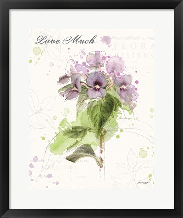 Framed Floral Splash III Love Much Print