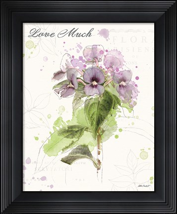Framed Floral Splash III Love Much Print