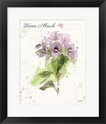 Framed Floral Splash III Love Much Print