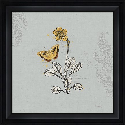 Framed Harvest Fields IV Gray Print