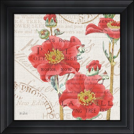 Framed Bookshelf Botanical V Print