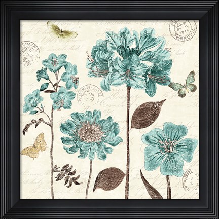 Framed Slated Blue VI Print