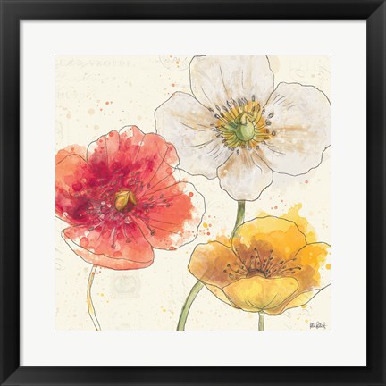 Framed Painted Poppies IV Print