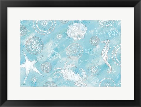 Framed Coastal Splash VI Print