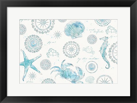 Framed Coastal Splash V Print