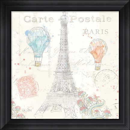 Framed Lighthearted in Paris V Print