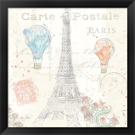 Framed Lighthearted in Paris V Print