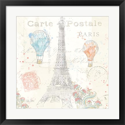 Framed Lighthearted in Paris V Print