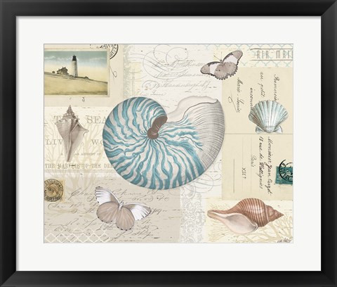 Framed Beach Wonders I Print