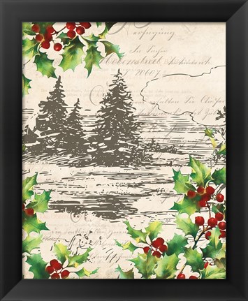 Framed Vintage Holiday II Print