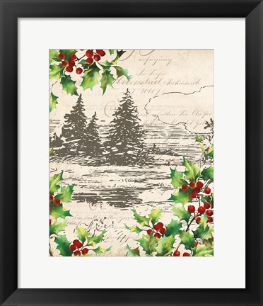 Framed Vintage Holiday II Print