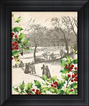Framed Vintage Holiday I Print