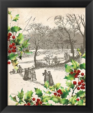 Framed Vintage Holiday I Print